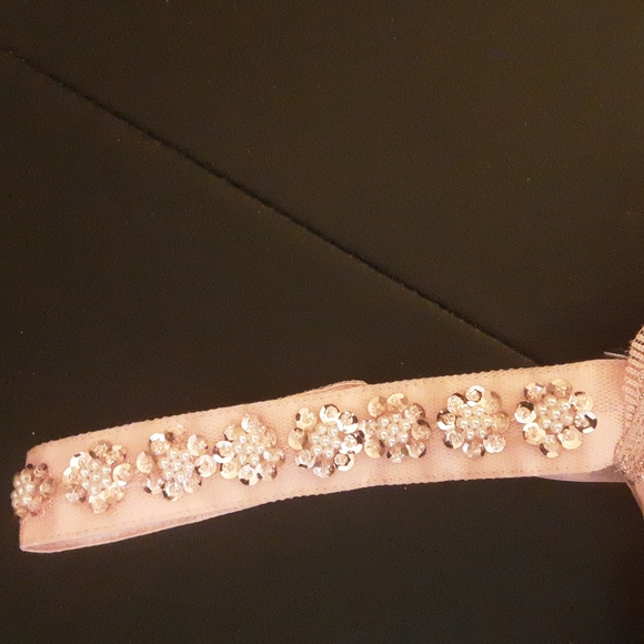 NWOT V.S. 34DDD BEADED PINK AND GOLD CORSET BRA - Picture 2 of 6